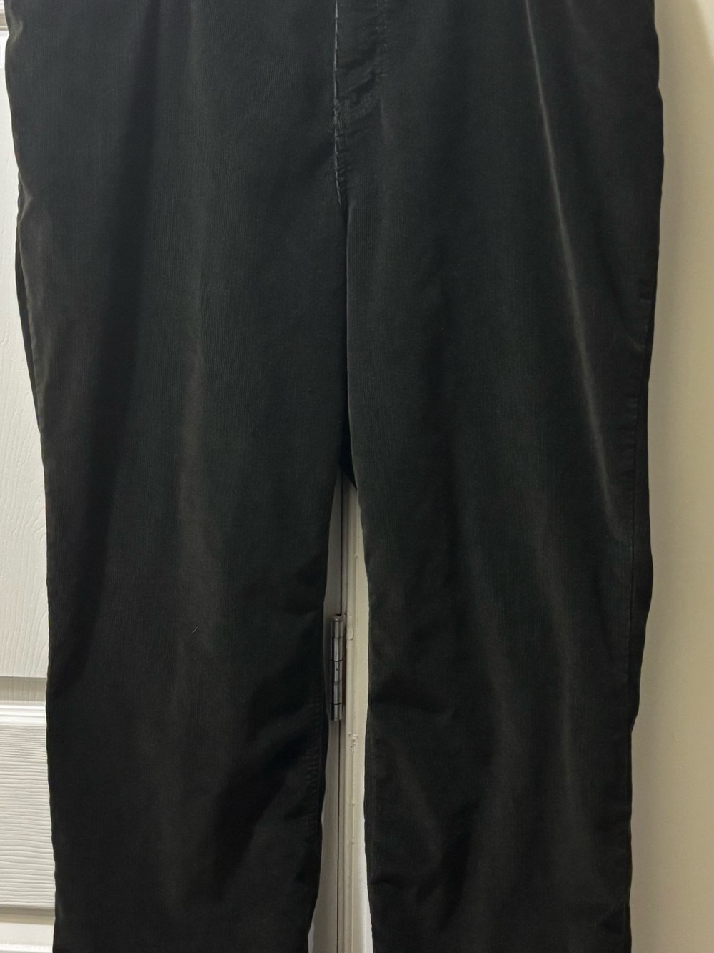 Eddie Bauer Womens 18w Black Corduroy High Rise Pants Straight Leg